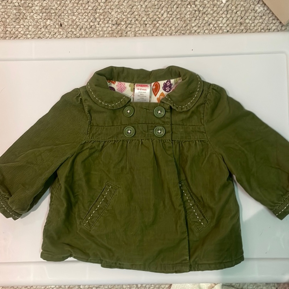 Gymboree green corduroy jacket 6-12 months